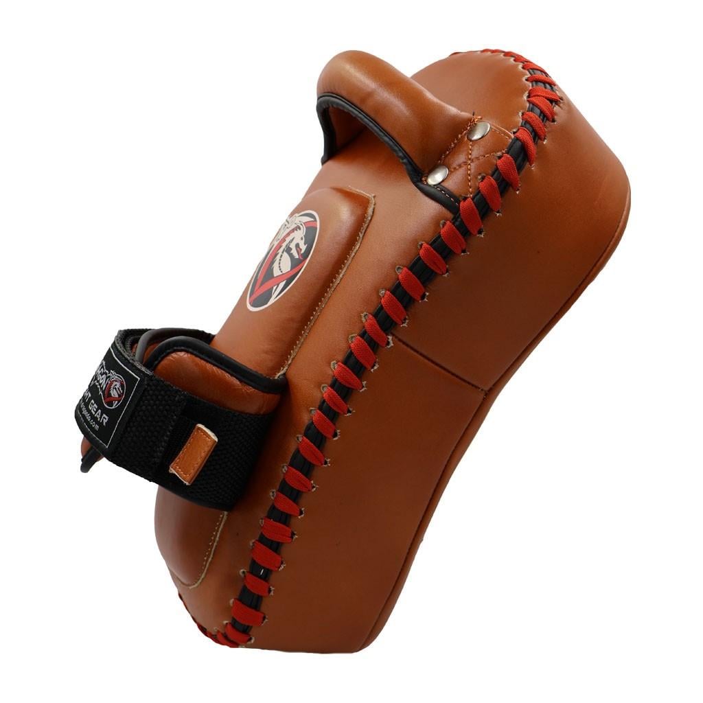 DragonDo 40373-L Old Style Thai Pad Schlagpolster aus echtem Leder – Schlagpolster für Training und Sparring