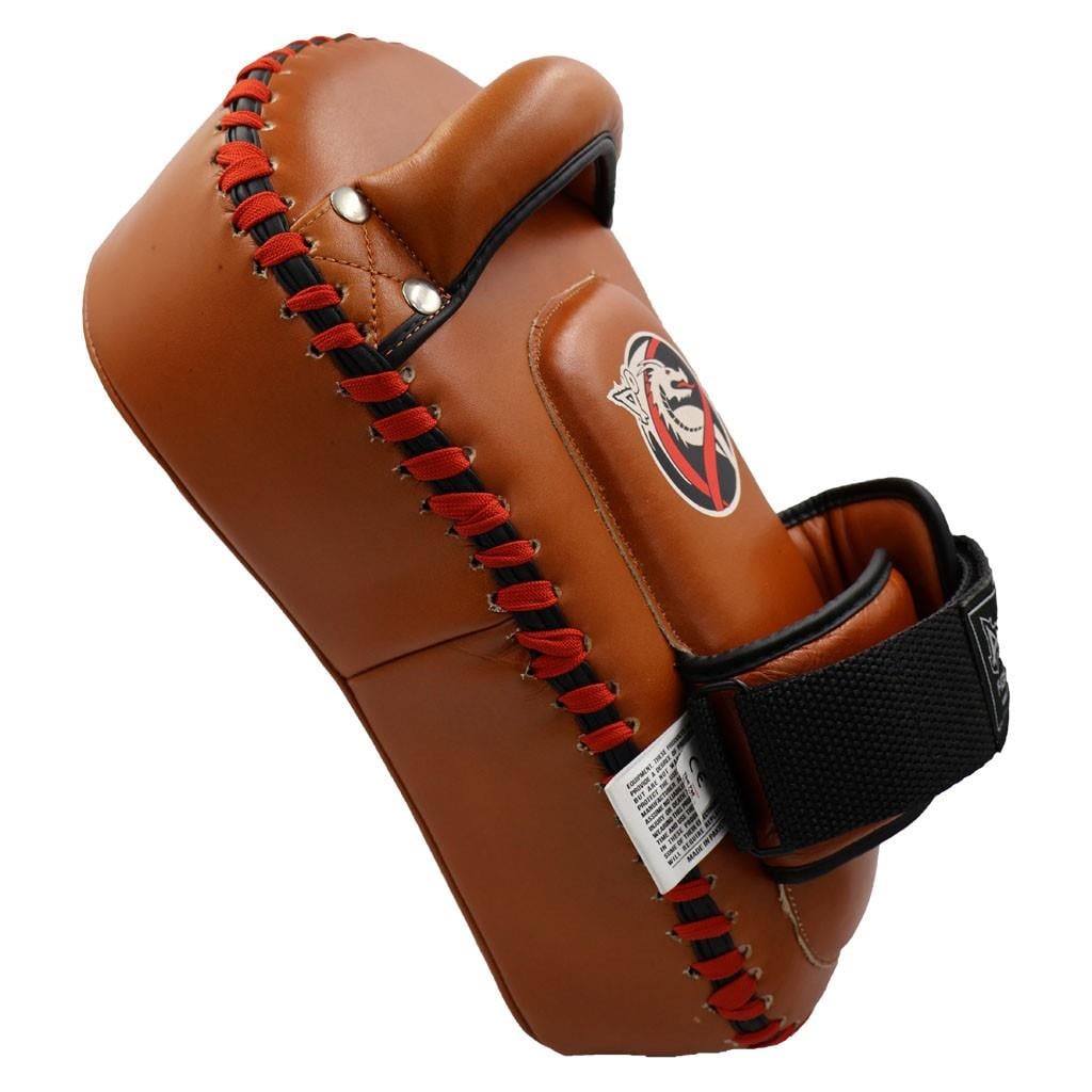 DragonDo 40373-L Old Style Thai Pad Schlagpolster aus echtem Leder – Schlagpolster für Training und Sparring