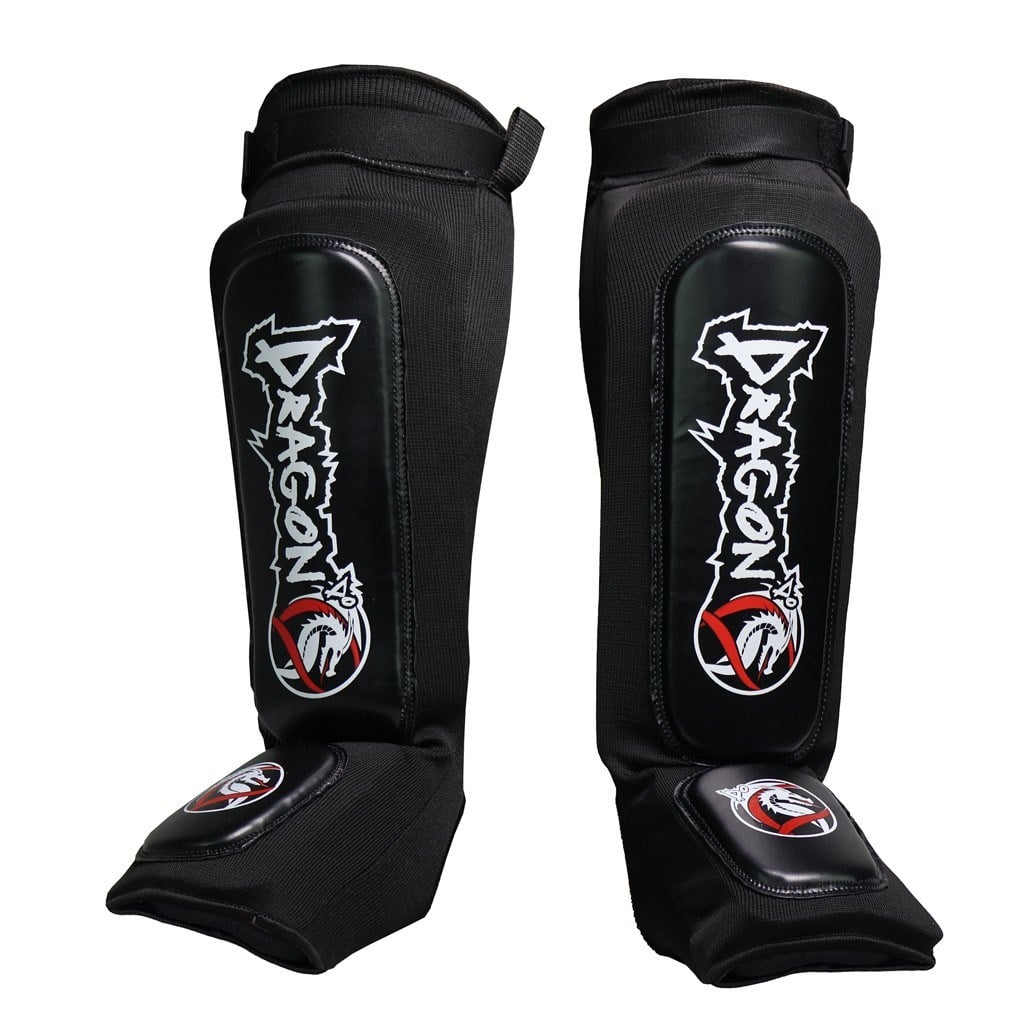 DragonDo 40606-II NEO Elastische Leder-Schienbeinschoner für Kickboxen