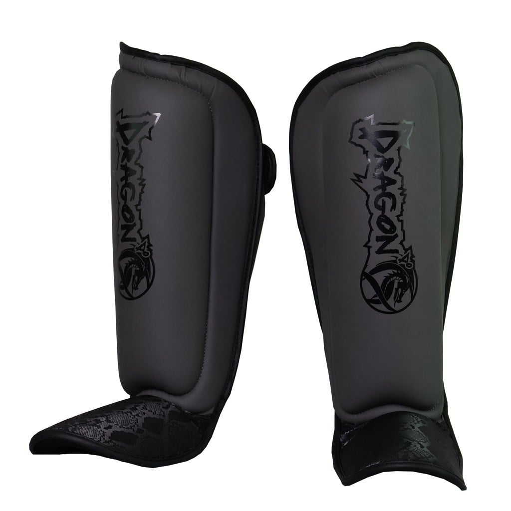 DragonDo 40709-P Daytona Schienbeinschoner, schwarz, Kickbox-Schienbeinschoner