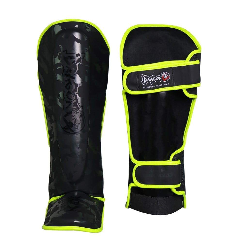 DragonDo 40711-P Camo II Tarn-Schienbeinschoner für Kickboxen und Muay Thai