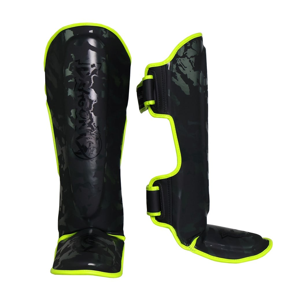DragonDo 40711-P Camo II Tarn-Schienbeinschoner für Kickboxen und Muay Thai