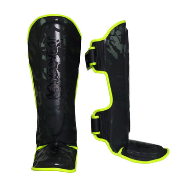 DragonDo 40711-P Camo II Tarn-Schienbeinschoner für Kickboxen und Muay Thai