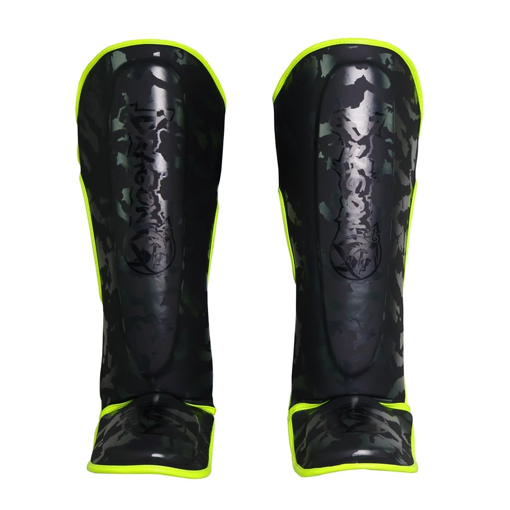DragonDo 40711-P Camo II Tarn-Schienbeinschoner für Kickboxen und Muay Thai