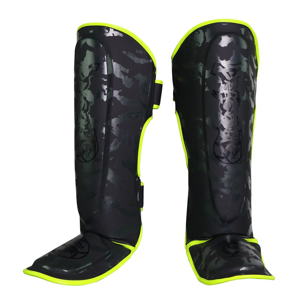 DragonDo 40711-P Camo II Tarn-Schienbeinschoner für Kickboxen und Muay Thai