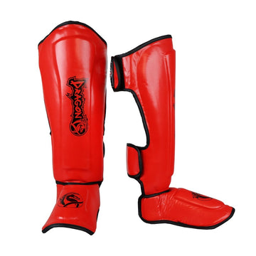 DragonDo 40715-P Schienbeinschoner Rot Professionelle Kickbox-Schienbeinschoner
