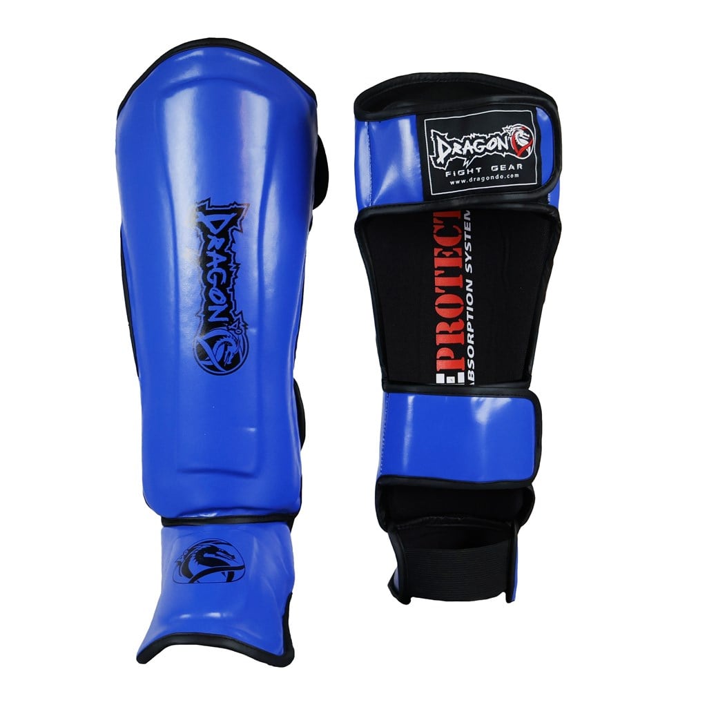 DragonDo 40715-P Schienbeinschoner Blau Professionelle Kickbox-Schienbeinschoner