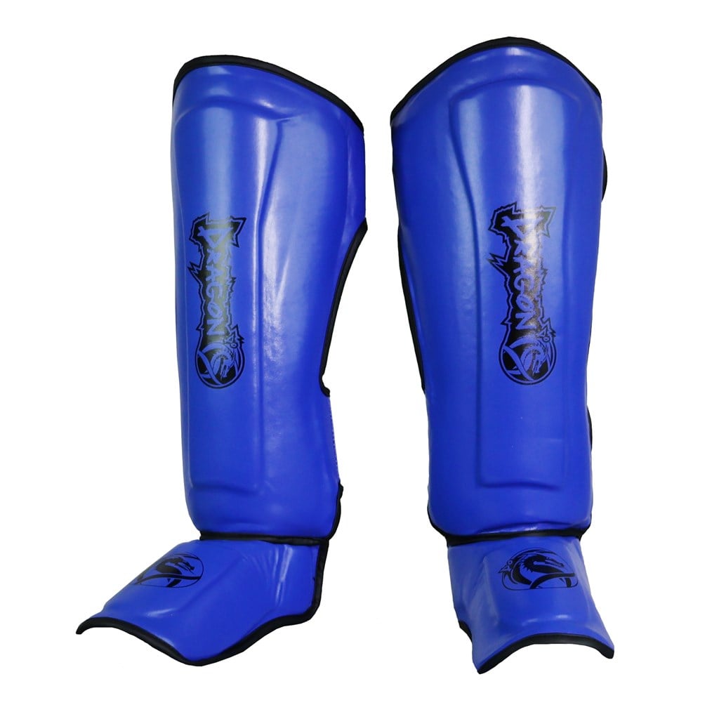 DragonDo 40715-P Schienbeinschoner Blau Professionelle Kickbox-Schienbeinschoner