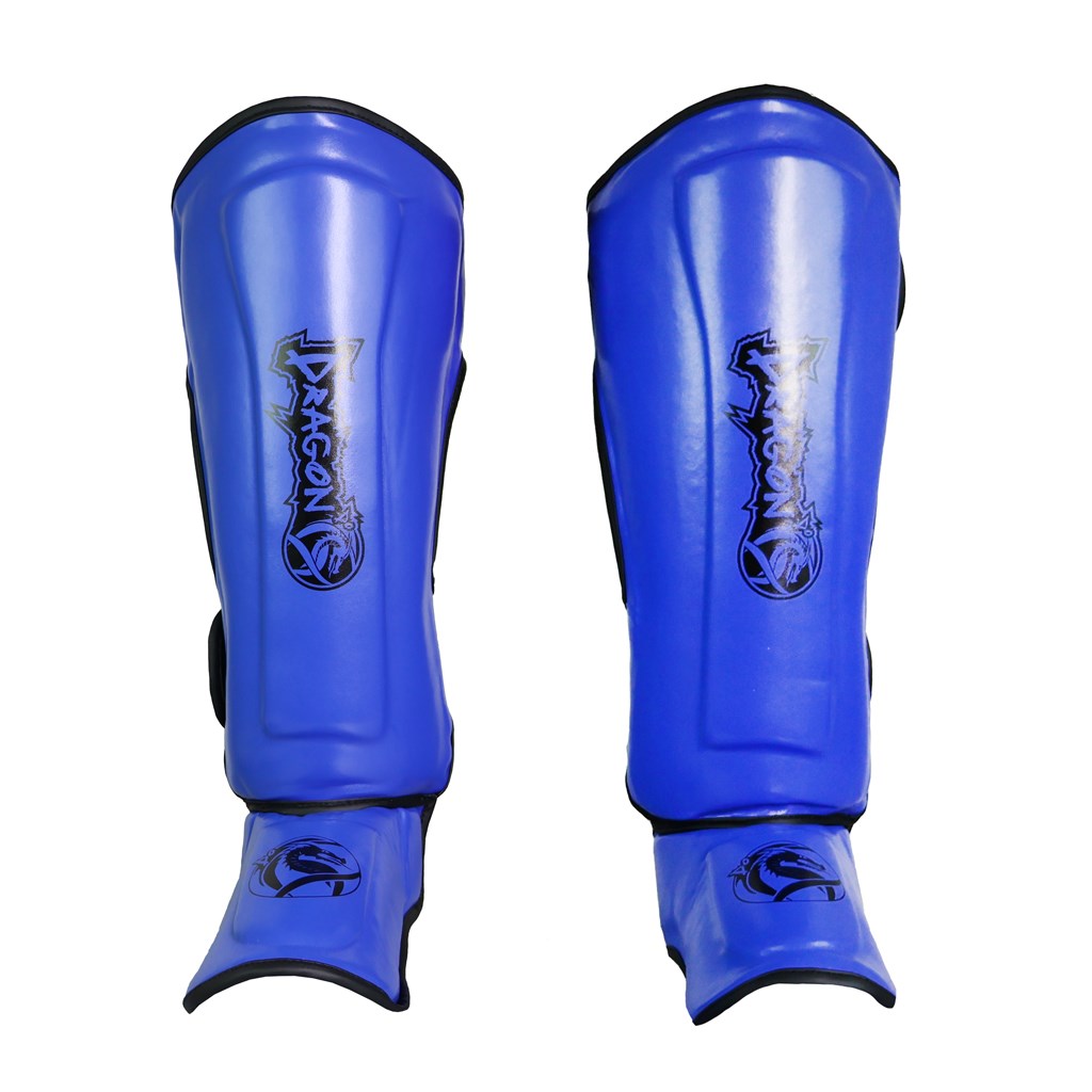 DragonDo 40715-P Schienbeinschoner Blau Professionelle Kickbox-Schienbeinschoner