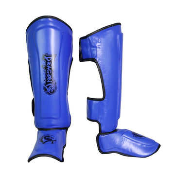 DragonDo 40715-P Schienbeinschoner Blau Professionelle Kickbox-Schienbeinschoner