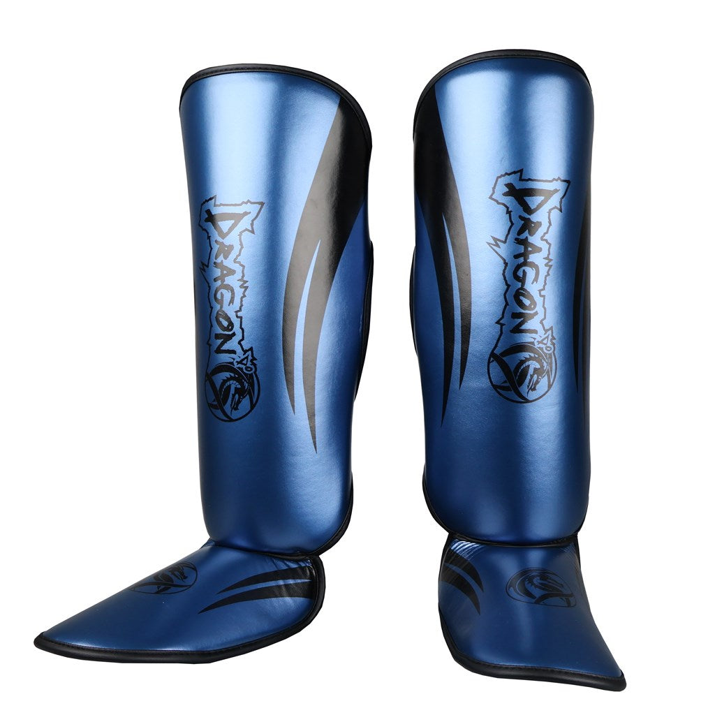 DragonDo 40716-P Schienbeinschoner Blau Kickbox-Schienbeinschoner