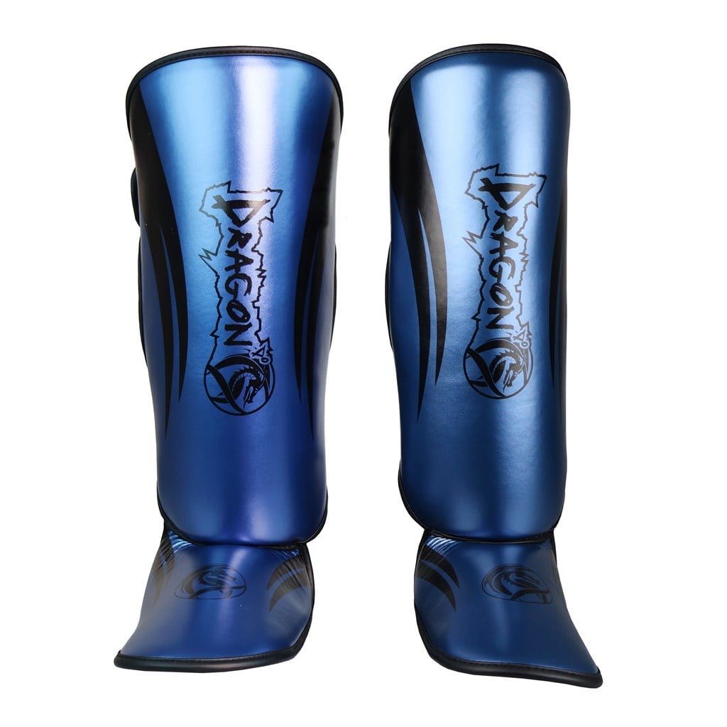 DragonDo 40716-P Schienbeinschoner Blau Kickbox-Schienbeinschoner
