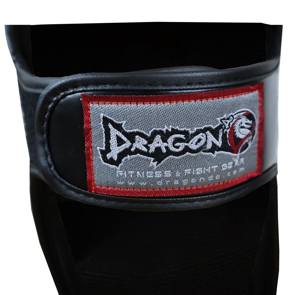 DragonDo 40716-P Schienbeinschoner Schwarz Gold Kickbox-Schienbeinschoner