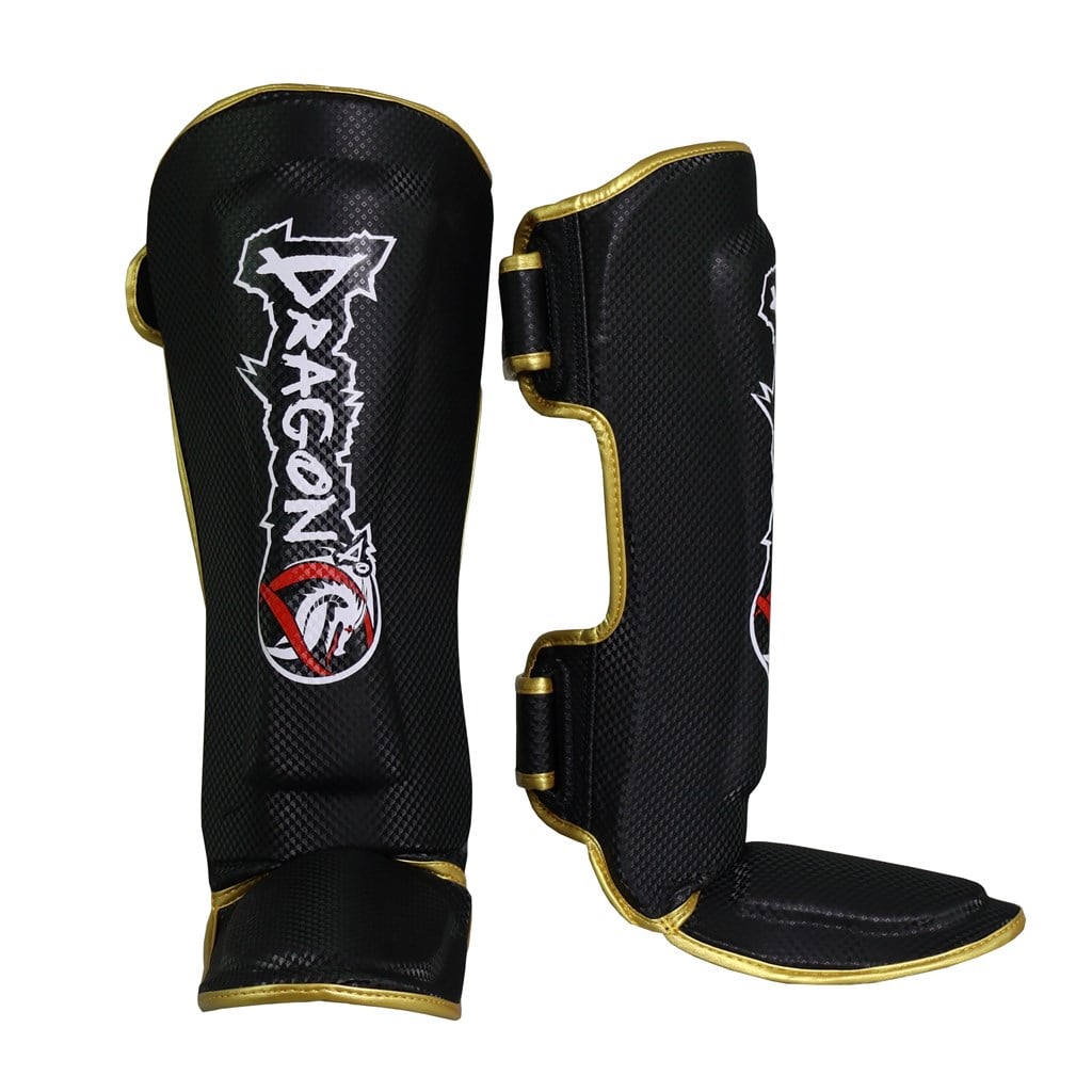 DragonDo 40719-P Muay Thai Schienbein- und Fußschutz 1125 Schwarz Schienbeinschutz – für Training und Wettkampf