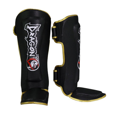 DragonDo 40719-P Muay Thai Schienbein- und Fußschutz 1125 Schwarz Schienbeinschutz – für Training und Wettkampf