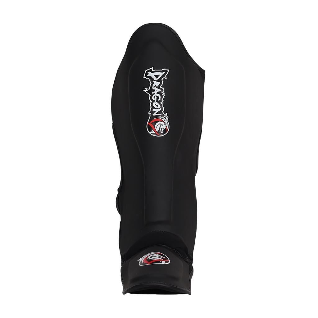 DragonDo 40721-P Muay Thai Schienbein- und Fußschutz 0825 Schwarz Kickbox Schienbeinschutz – für Training und Wettkampf