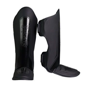 DragonDo 40722-P Legacy II Schienbein- und Fußschutz Schwarz Kickbox – Fußschutz für Training und Wettkampf