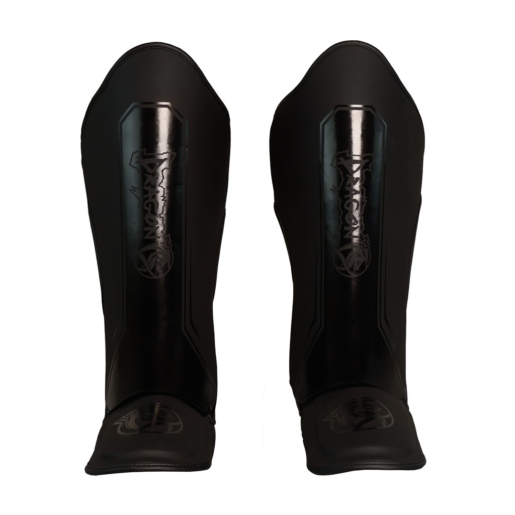 DragonDo 40722-P Legacy II Schienbein- und Fußschutz Schwarz Kickbox – Fußschutz für Training und Wettkampf