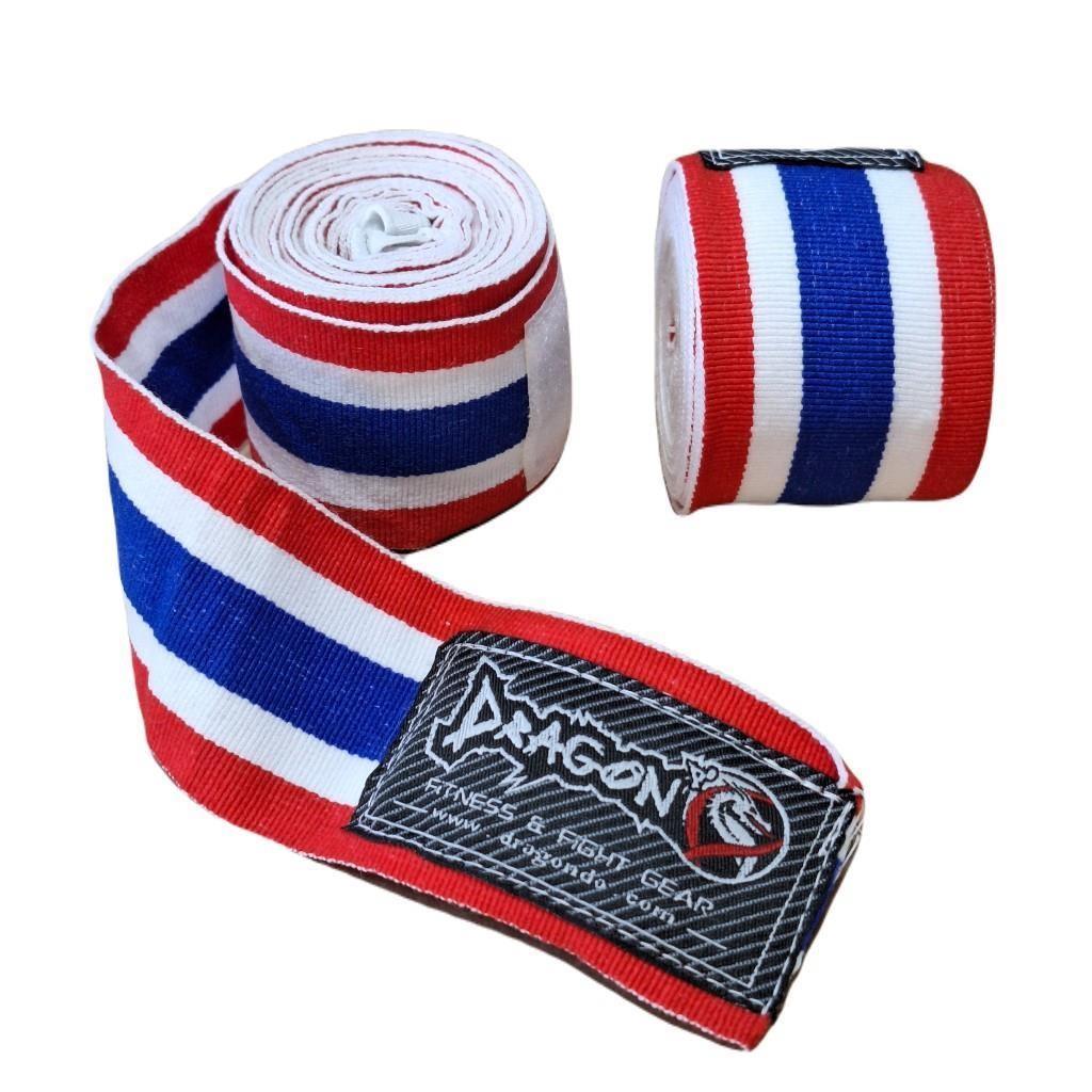 DragonDo 83818 Thailand Flagge 3,5 Meter Elastische Bandage Boxbandage Muay Thai Bandage Kickboxbandage