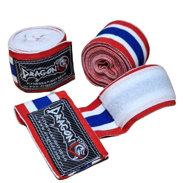 DragonDo 83818 Thailand Flagge 3,5 Meter Elastische Bandage Boxbandage Muay Thai Bandage Kickboxbandage
