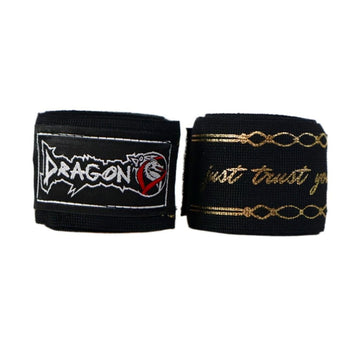 DragonDo 83831 Just Trust Yourself Gold Logolu 3 5 Metre Box Bandage – für Training und Wettkampf