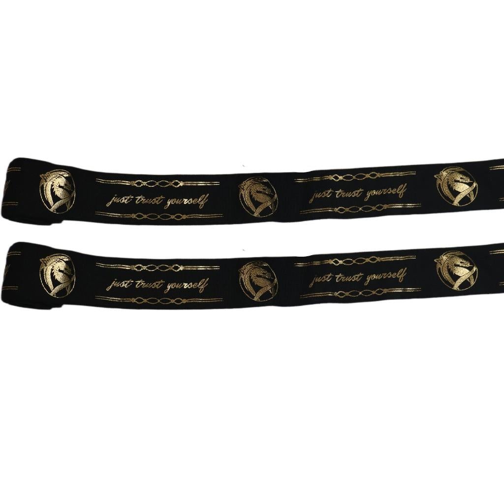 DragonDo 83831 Just Trust Yourself Gold Logolu 3 5 Metre Box Bandage – für Training und Wettkampf