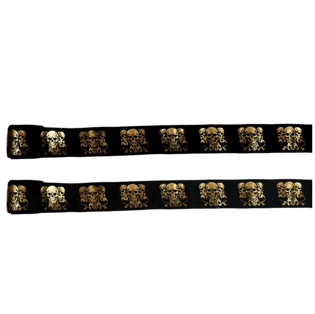 DragonDo 83831 Totenkopf Gold 3,5 Meter Verband Goldener Totenkopf Boxverband