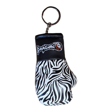 DragonDo AC1342 Boxhandschuh-Schlüsselanhänger mit Zebramuster (Einzeln)