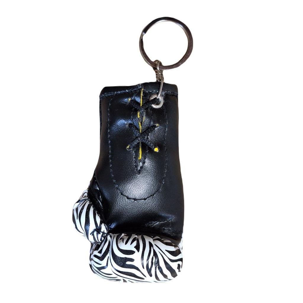DragonDo AC1342 Boxhandschuh-Schlüsselanhänger mit Zebramuster (Einzeln)