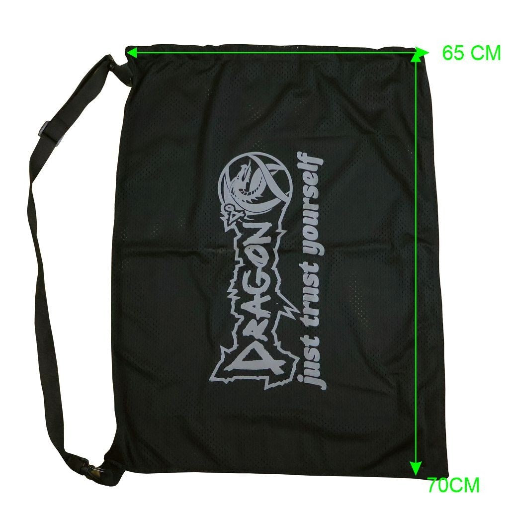 DragonDo AC5026 Kordelzug-Netzbeutel Schwarz 75x55 cm
