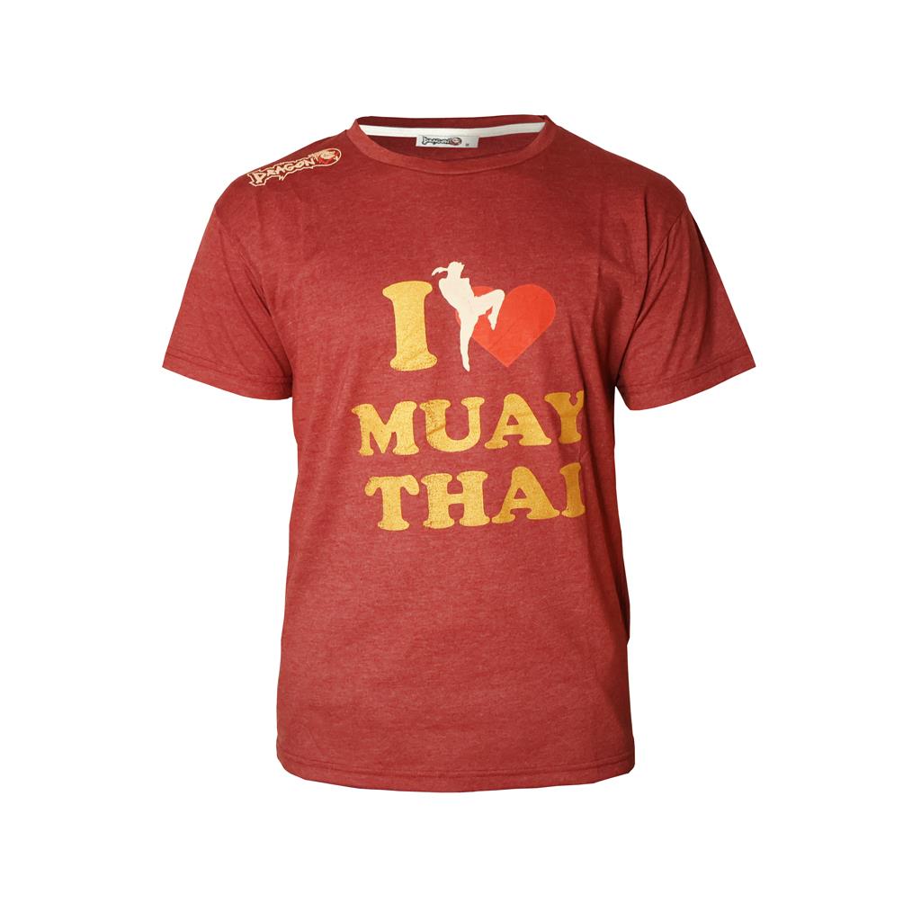 DragonDo I Love Muaythai bedrucktes T-Shirt