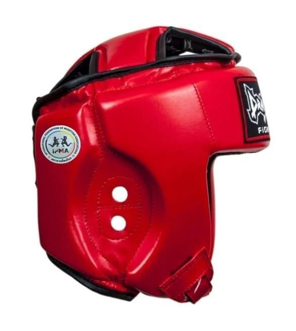 DragonDo IFMA Kopfschutz Drg99 aus echtem Leder Üstü Kapali Kickbox ve Muay Thai – für Training und Wettkampf