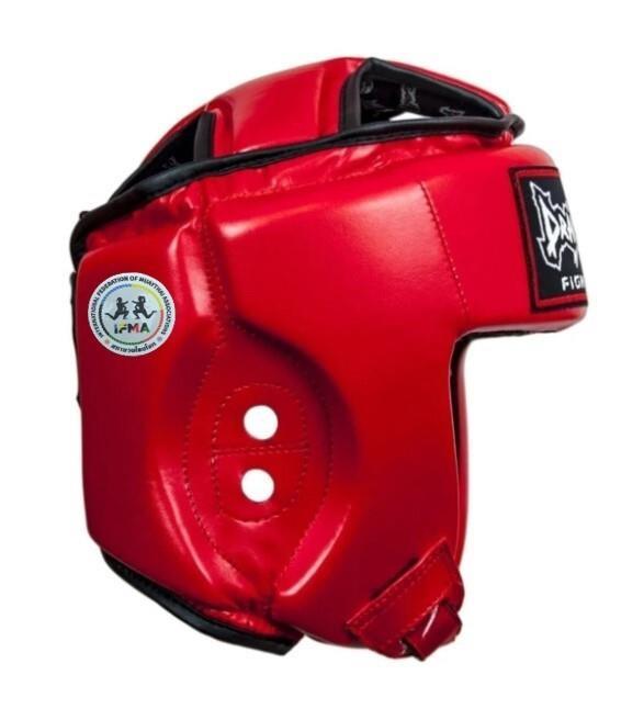DragonDo IFMA Helm DRG99 Echtleder Vollleder Kickbox- und Muay Thai Helm