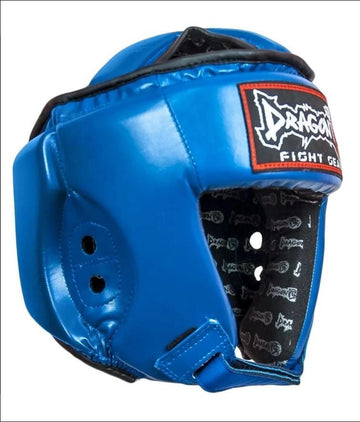 DragonDo IFMA Helm DRG99 Echtleder Vollleder Kickbox- und Muay Thai Helm