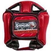 DragonDo IFMA Helm DRG99 Echtleder Vollleder Kickbox- und Muay Thai Helm