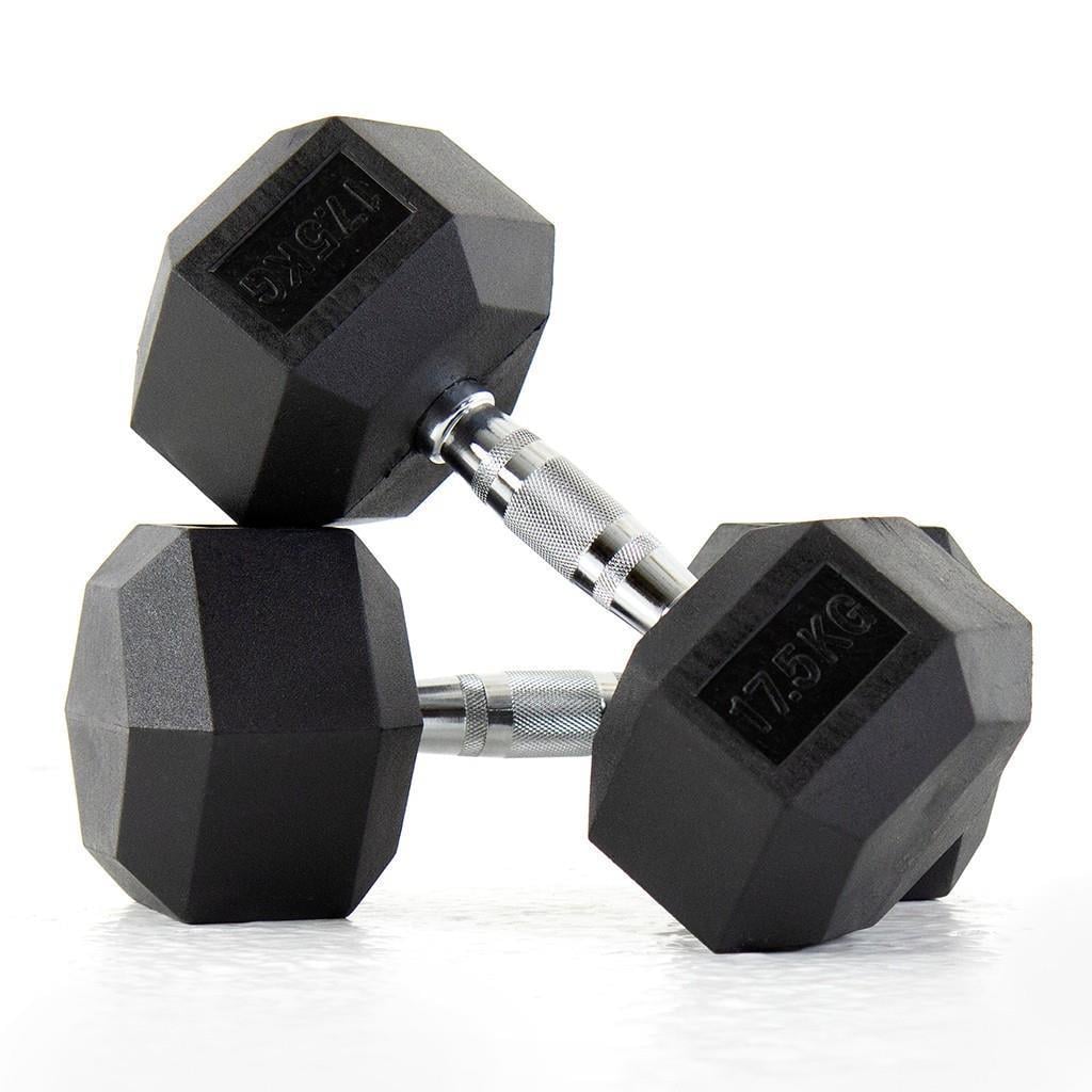 DragonDo Sechseckige Gummihantel 17,5 kg