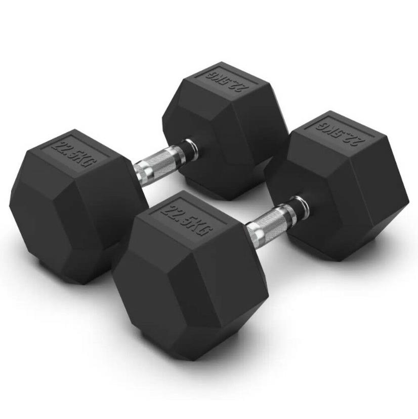 DragonDo Kaucuk Altigen Dambil 22 5 Kg – für Training und Wettkampf