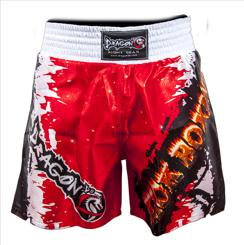 DragonDo KB103 bedruckt Kickbox Shorts – für Training und Wettkampf