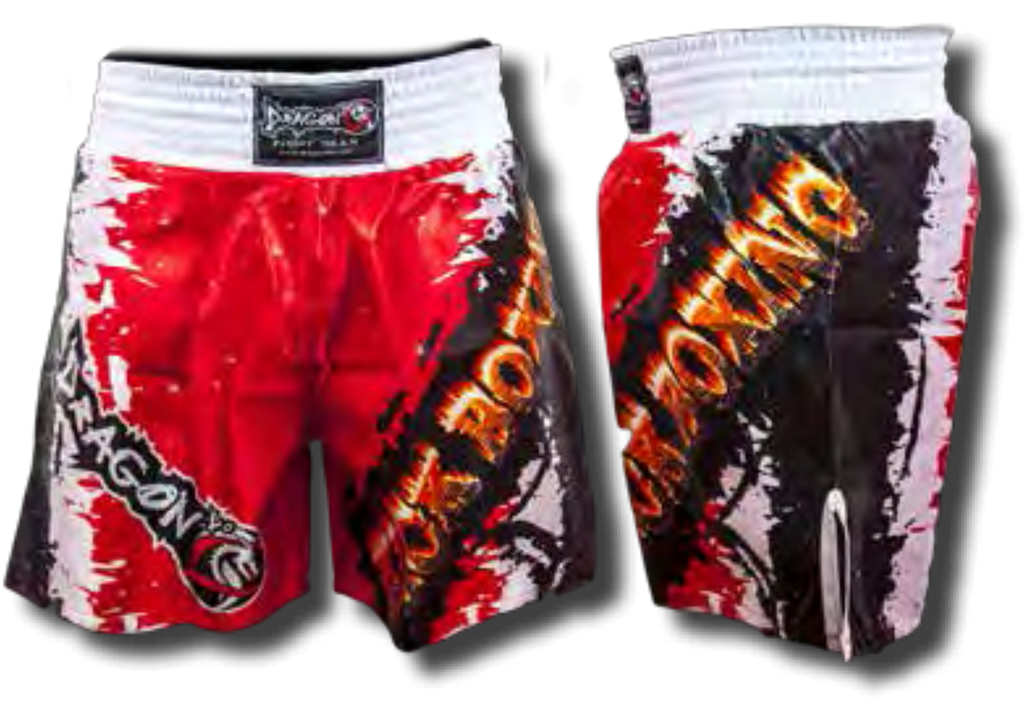 DragonDo KB103 bedruckt Kickbox Shorts – für Training und Wettkampf