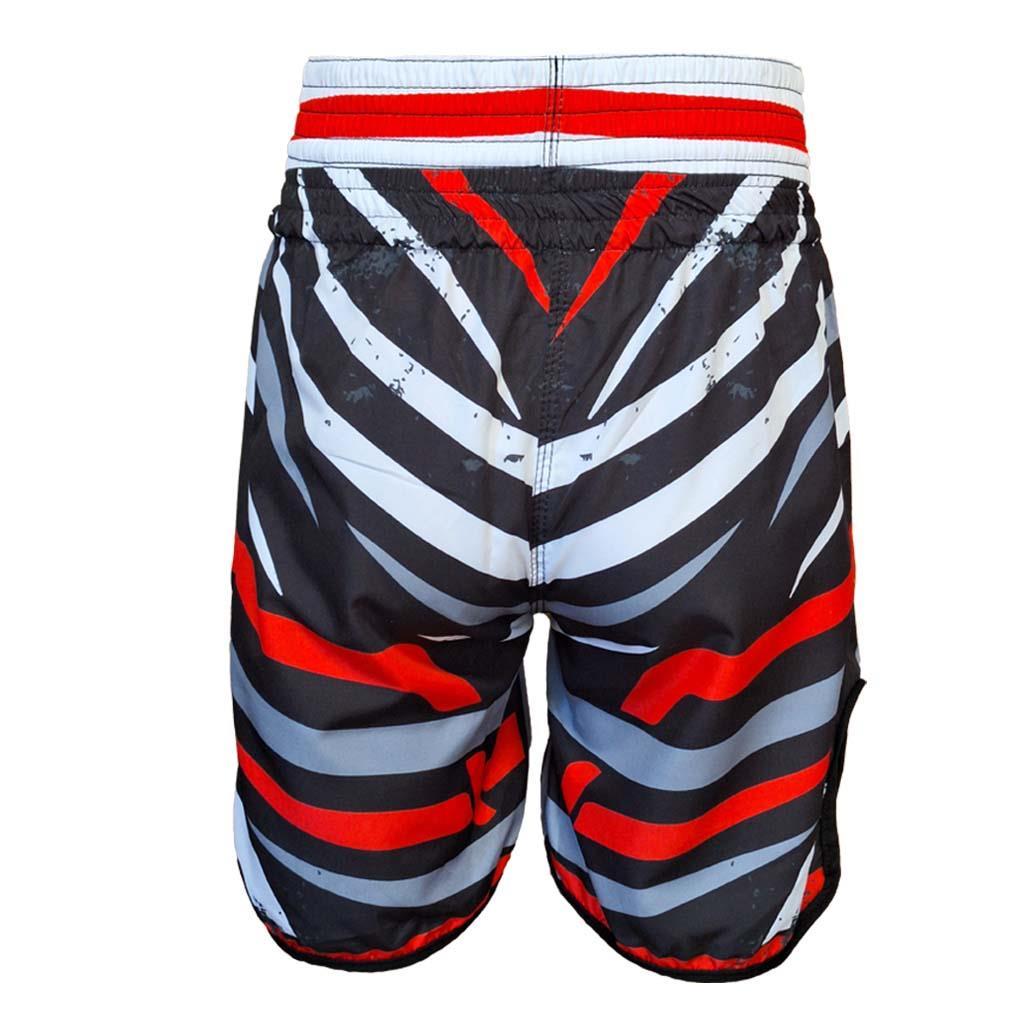 DragonDo KB242 Kickbox-Shorts, Kickbox-Trainingsshorts, digital bedruckte Shorts mit Muster