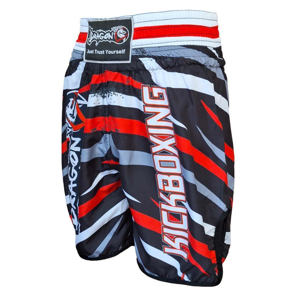 DragonDo KB242 Kickbox-Shorts, Kickbox-Trainingsshorts, digital bedruckte Shorts mit Muster