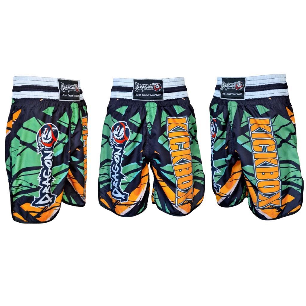 DragonDo KB245 Kickbox-Shorts, Kickbox-Trainingsshorts, digital bedruckte Shorts mit Muster
