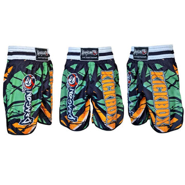 DragonDo KB245 Kickbox-Shorts, Kickbox-Trainingsshorts, digital bedruckte Shorts mit Muster