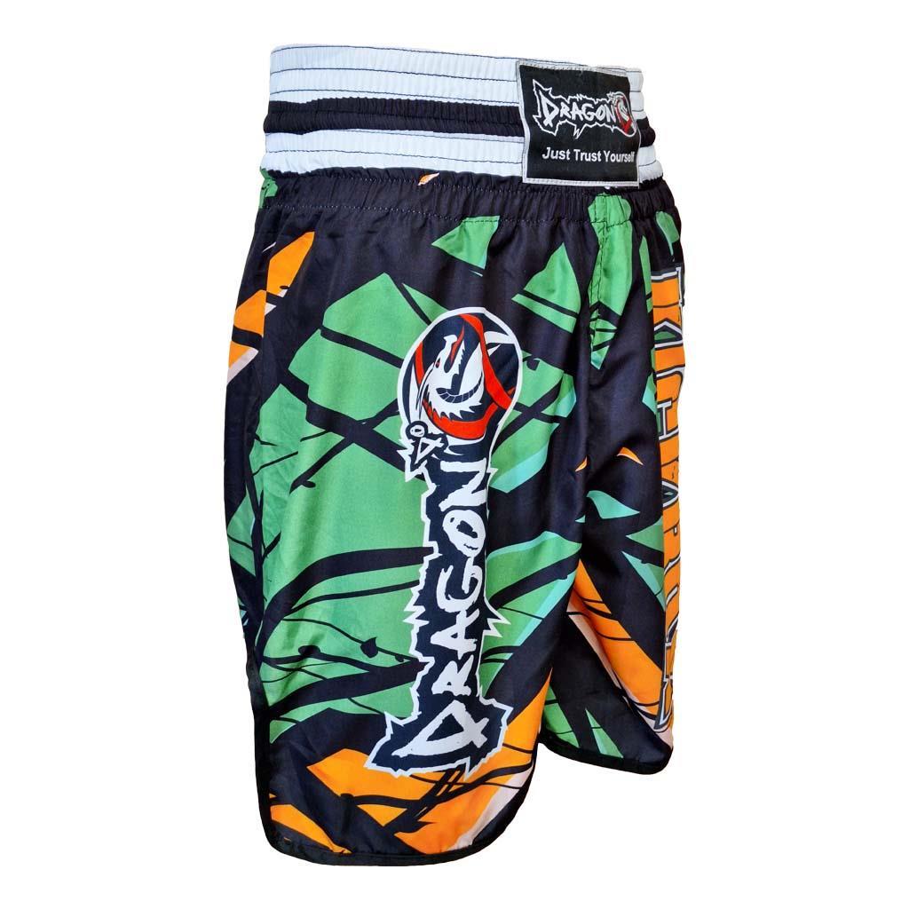 DragonDo KB245 Kickbox-Shorts, Kickbox-Trainingsshorts, digital bedruckte Shorts mit Muster