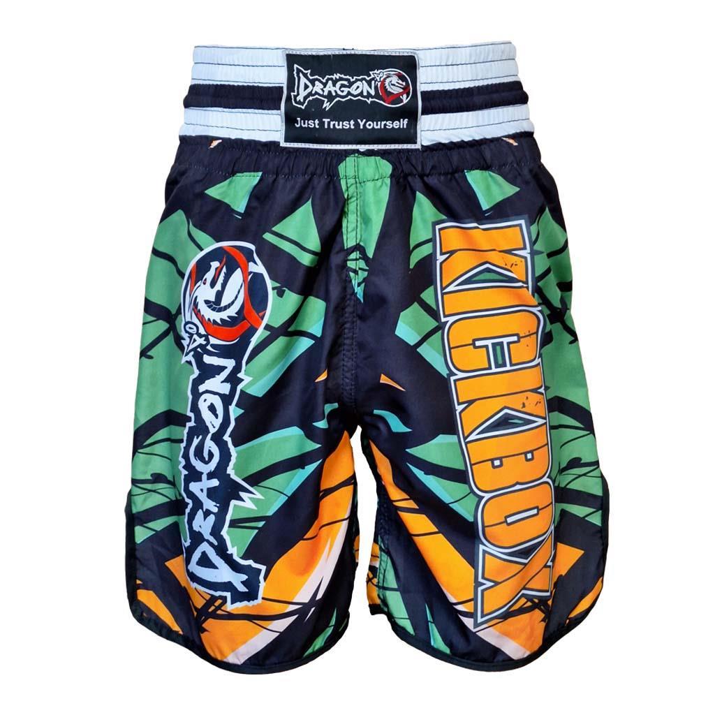 DragonDo KB245 Kickbox-Shorts, Kickbox-Trainingsshorts, digital bedruckte Shorts mit Muster