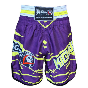 DragonDo KB246 Kickbox-Shorts, Kickbox-Trainingsshorts, digital bedruckte Neon-Shorts