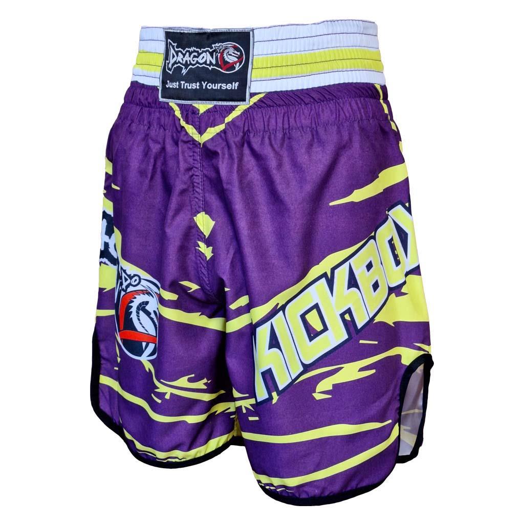 DragonDo KB246 Kickbox-Shorts, Kickbox-Trainingsshorts, digital bedruckte Neon-Shorts