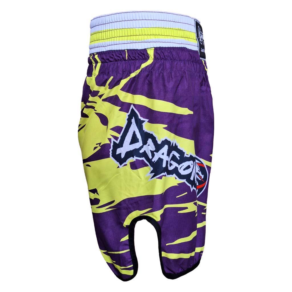 DragonDo KB246 Kickbox-Shorts, Kickbox-Trainingsshorts, digital bedruckte Neon-Shorts
