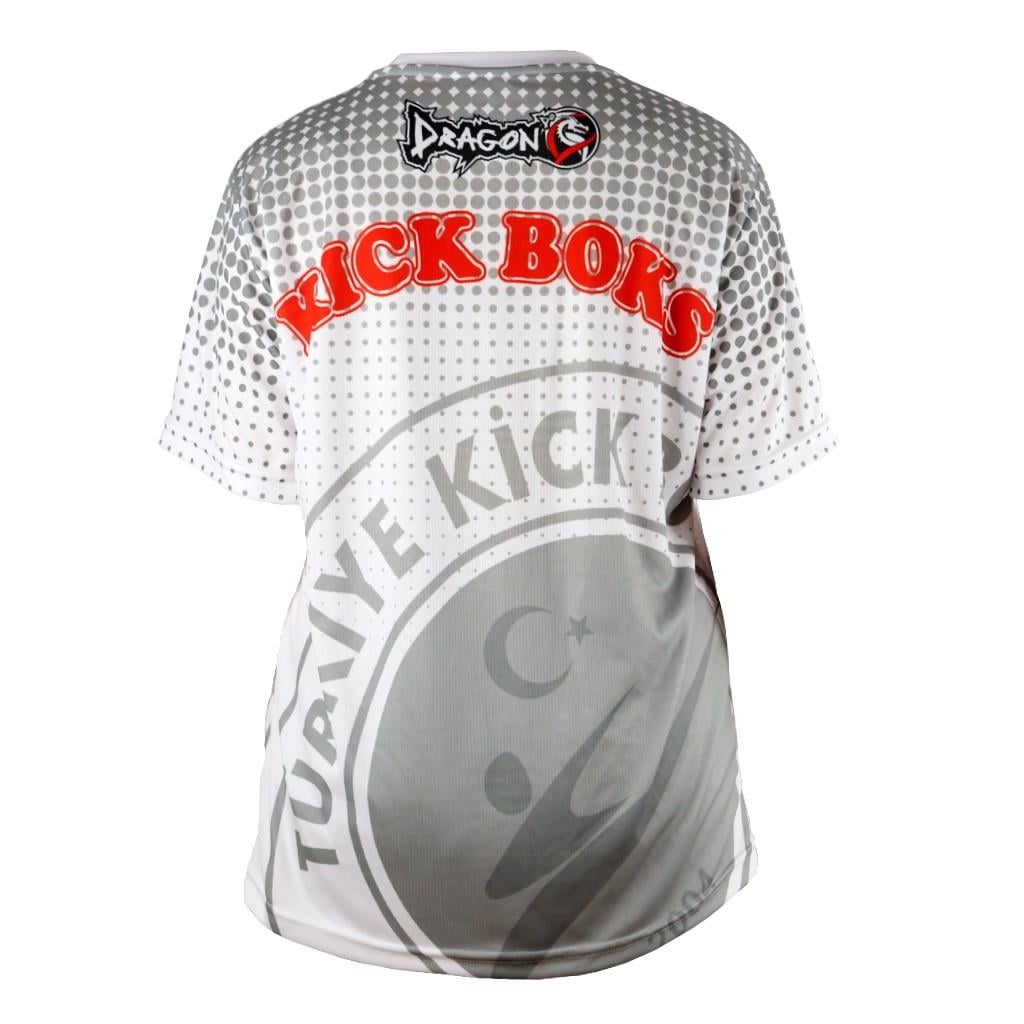 DragonDo KF2024 Kickbox-T-Shirt, weißes Kickbox-T-Shirt