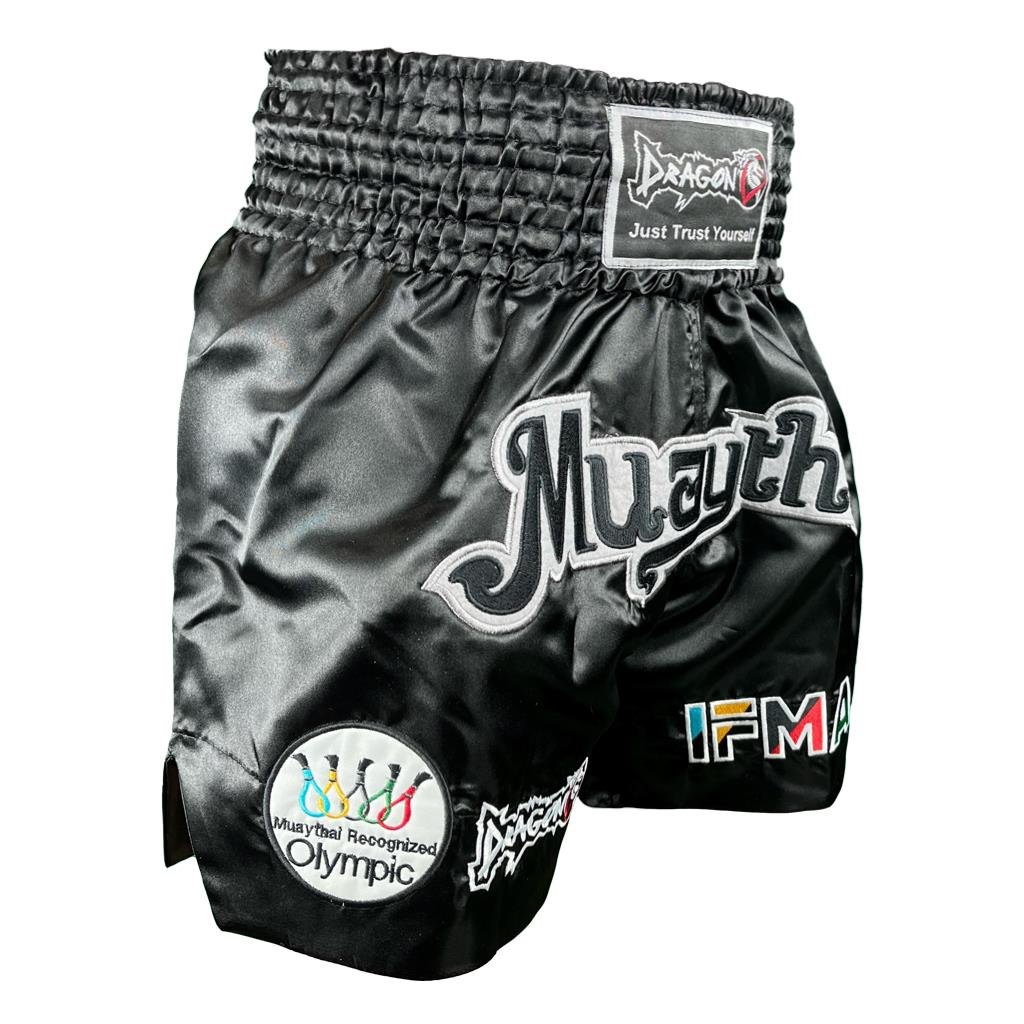 DragonDo MT2017 Muay Thai Federation zugelassene bestickte Wettkampfshorts